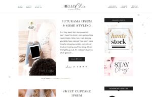 hello chic feminine wordpress theme